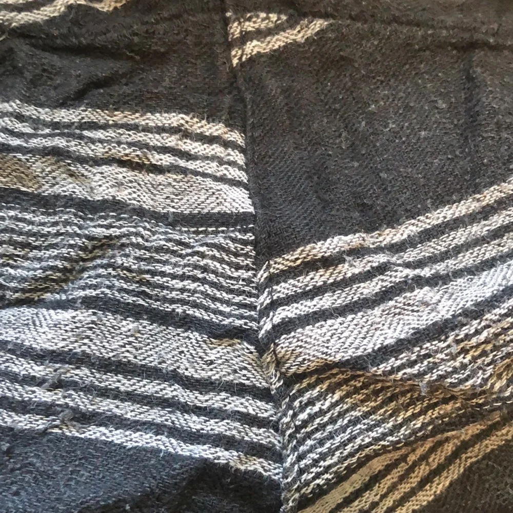 Old Navy High Waisted Striped Linen Blend Wide Leg Pants - Black/White - Picture 7 of 9
